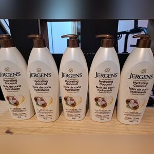 Lot Of 5 New Jergens Oil-Infused Hydrating Coconut Lotion Set